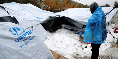 Kälte: Griechen schicken Hilfe nach Lesbos