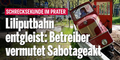 Liliputbahn im Prater entgleist: Betreiber vermutet Sabotageakt