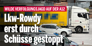 Lkw-Rowdy erst durch Schüsse gestoppt