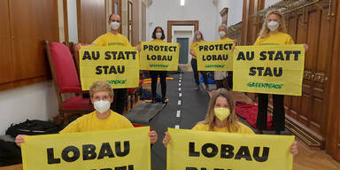 Greenpeace seit 24 Stunden im Wiener Rathaus
