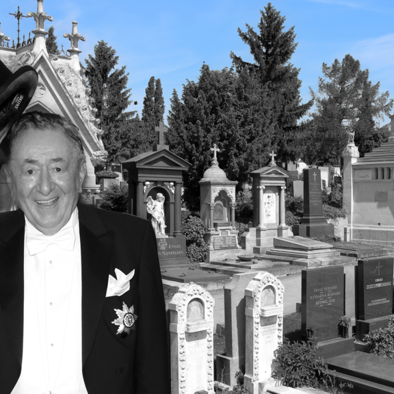Lugner: Letzte Ruhe am Grinzinger Friedhof
