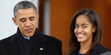 Barack und Tochter Malia Obama