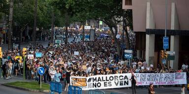 Protest gegen Massentourismus auf Mallorca