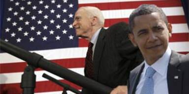 Barack Obama liegt vor John McCain