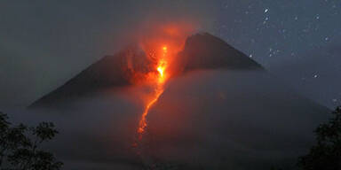 Vulkan Merapi spuckt wieder Lava