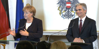 Wien: Angela Merkel zu Besuch bei Faymann