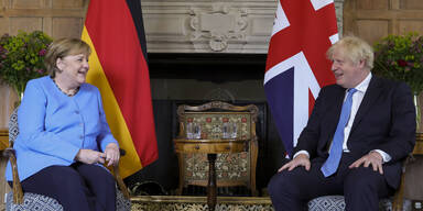 Angela Merkel mit Boris Johnson