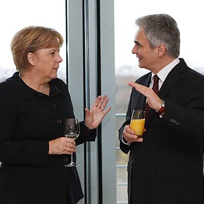Faymann trifft Kanzlerin Merkel