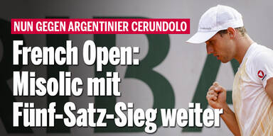 French Open: Misolic mit Fünf-Satz-Sieg weiter