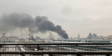 Großbrand: Riesige Rauchsäule über Moskau