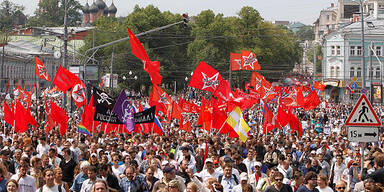Protestmarsch in Moskau