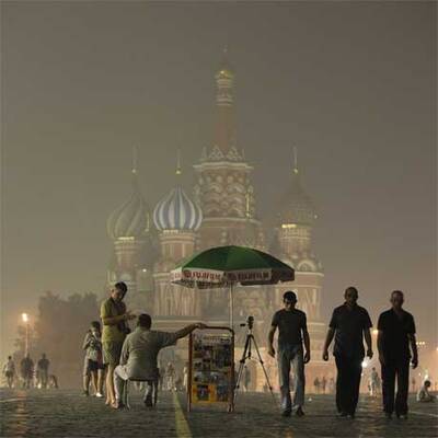 Aschewolke über Moskau