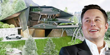 Geplantes Musk-Haus in den Alpen