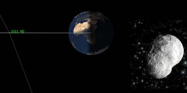 Asteroid rast gefährlich nahe an Erde vorbei