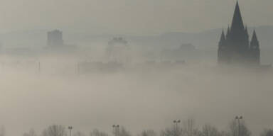 Grauer Nebel hüllt Wien ein