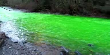 Mysteriös: Fluss in Kanada wird neongrün
