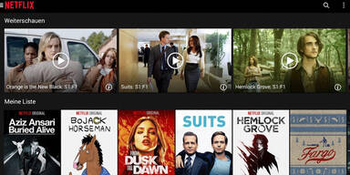 Screenshots zeigen Netflix-Programm