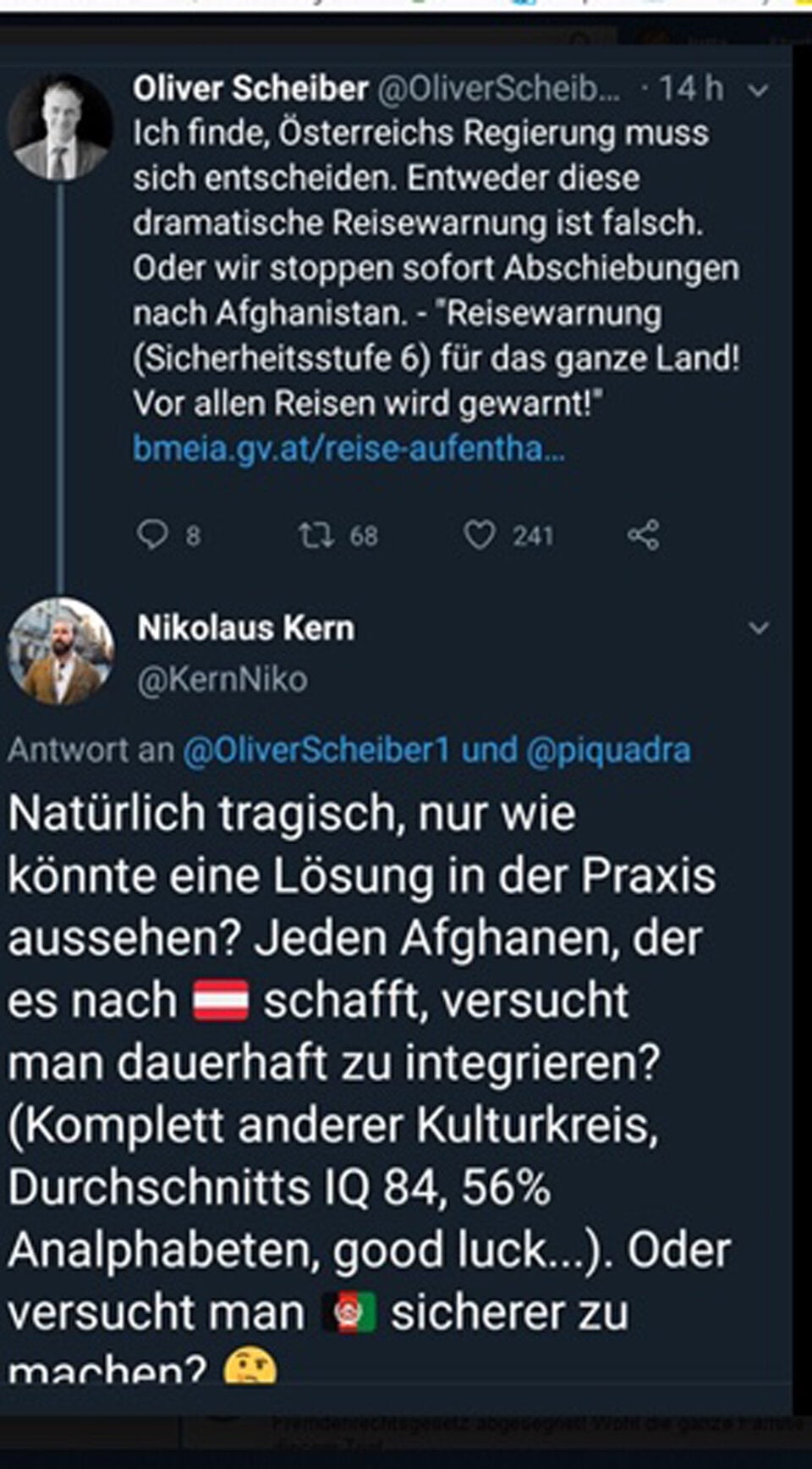 Wirbel um Niko Kern: „Afghanen haben Durchschnitts-IQ von 84“