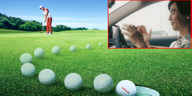Nissan-Technik befördert jeden Golfball ins Loch