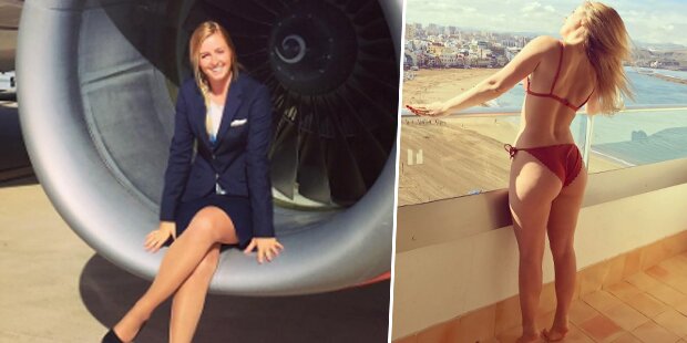 Sie ist die heißeste Stewardess der Welt