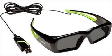 Nvidia stellt Shutter-Brille mit Kabel vor