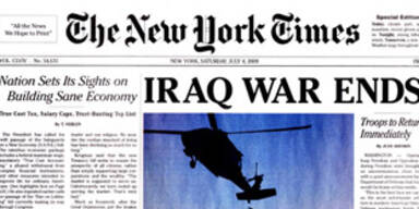 Falsche Zeitung verkündet Ende des Irak-Krieges