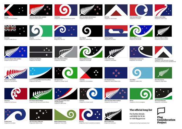 So soll die neue Flagge Neuseelands aussehen