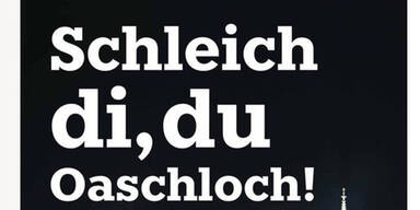 "Schleich di, du Oaschloch" | Cover deutscher Tageszeitung