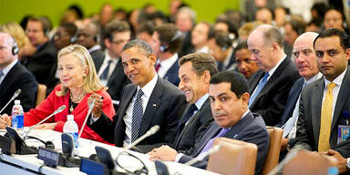 Obama und Sarkozy UNO in New York