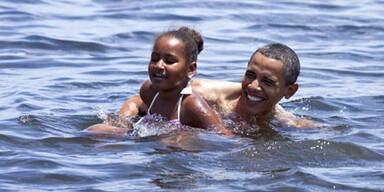Obama badete im Golf von Mexiko