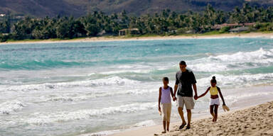 Obama mit Family auf Hawaii