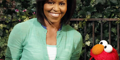 Michelle Obama besuchte die Sesamstraße