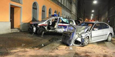 Betrunkener rammte Polizeiauto in Wien