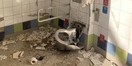 Böller-Irrsinn -  öffentliches WC gesprengt