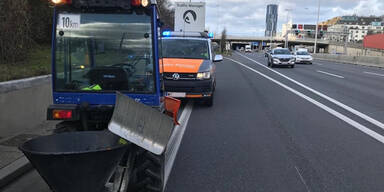 Traktor auf Wiener Autobahn gestoppt