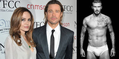 Angeline Jolie, David Beckham, Brad Pitt