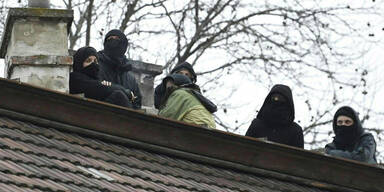 Punks besetzten Haus in Wien
