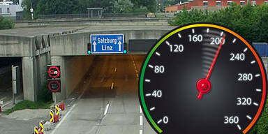 Wahnsinnsfahrt: Mit 202 km/h durch Tunnel