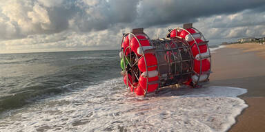 Mann will Atlantik in selbstgebautem "Hamsterrad-Boot" überqueren