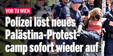 Polizei löst neues Palästina-Protestcamp sofort wieder auf