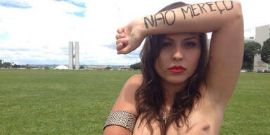 Nackt-Protest gegen Vergewaltigungen