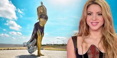 Riesige Shakira-Skulptur in Kolumbien enthüllt