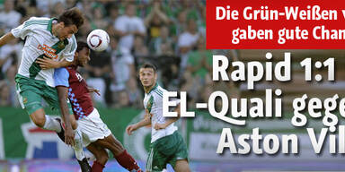 Rapid 1:1 in EL-Quali gegen Aston Villa