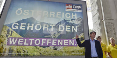 ÖVP-Plakate ohne Spindelegger 