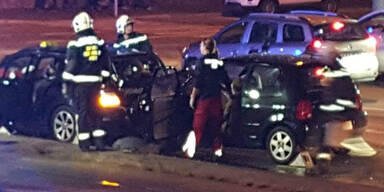 Alko-Lenkerin verursachte Kollision in Wien: Vier Verletzte