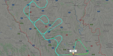 Ukraine-Krise: Pilot schreibt Friedensappell in Himmel