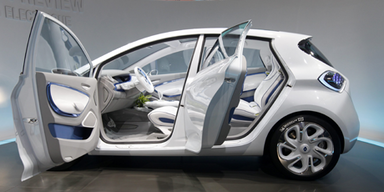 Das aufwendige Türkonzept des kompakten Elektroautos wird es aber eher nicht in die Serie schaffen. Bild: Reuters
