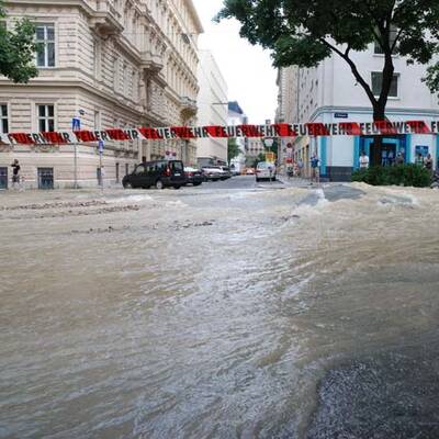 Wasserrohrbruch in Wien Alsergrund