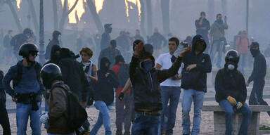 Straßenkämpfe und Verletzte in Rom