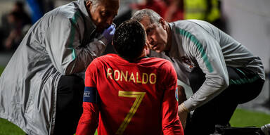 Nasenbluten & Verletzung: Ronaldo im Pech